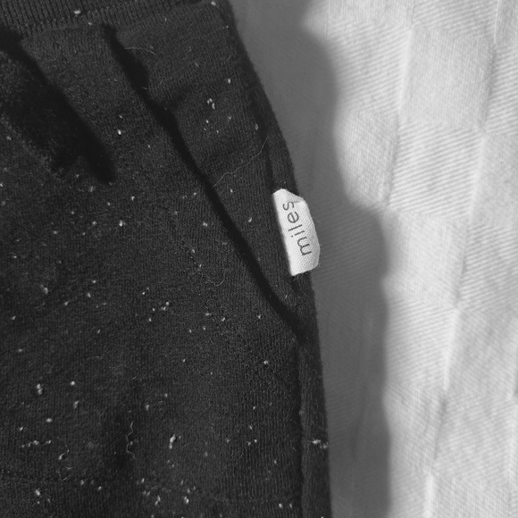 MILES Jogger Baby Boy 3 months - Black and white speckled sweatpant for baby boy - Picture 6 of 6